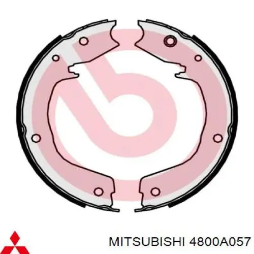 Sapatas do freio traseiras de tambor Mitsubishi 4800A057 preço, a partir de 54,33 USD