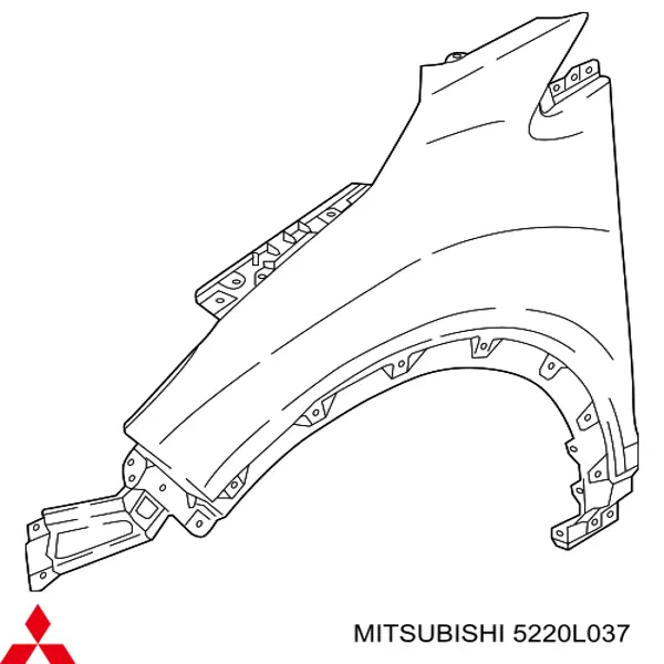 Compre 5220L037 Mitsubishi Pára-lama dianteiro esquerdo