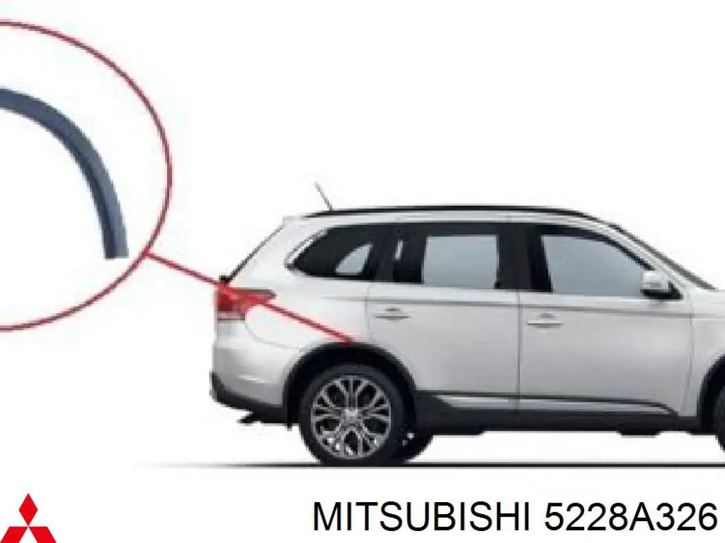 Compre 5228A326 Mitsubishi Expansor direito (placa sobreposta) de arco do pára-lama traseiro
