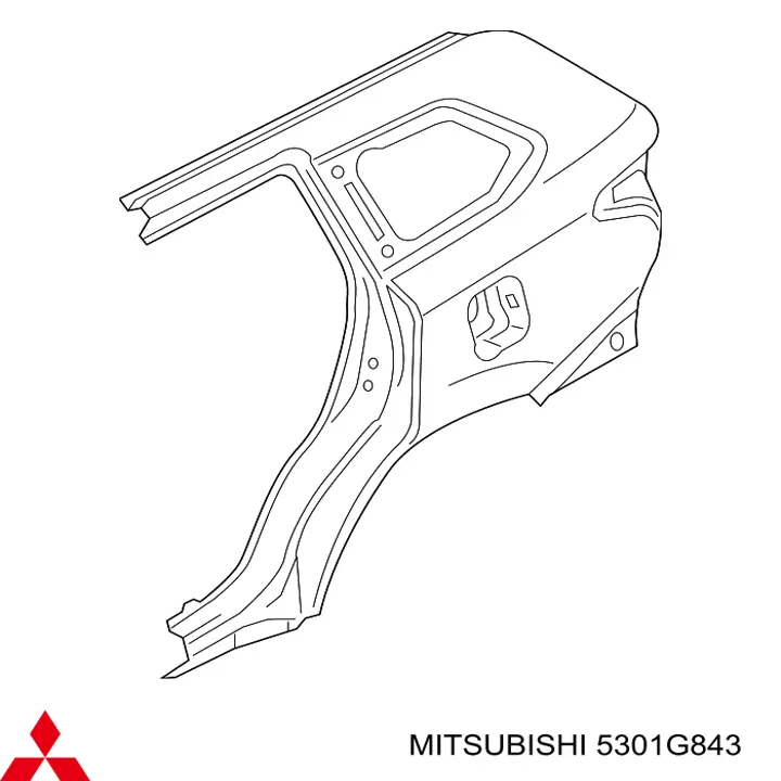 5301G843 Mitsubishi Pára-lama traseiro esquerdo
