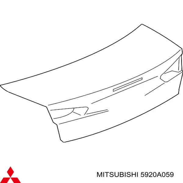 Tampa de porta-malas Mitsubishi Lancer X CY_A, CZ_A