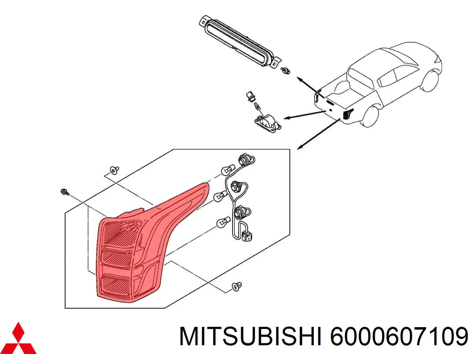 Compre 6000607109 Mitsubishi Lanterna traseira direita