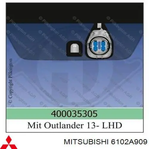 Compre 6102B133 Mitsubishi Pára-brisas