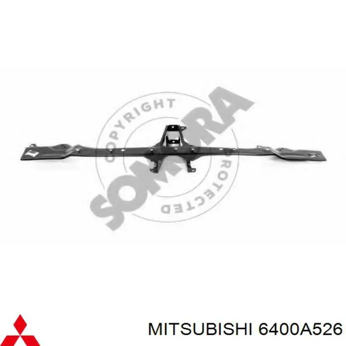 6400A526 Mitsubishi Reforçador do pára-choque dianteiro
