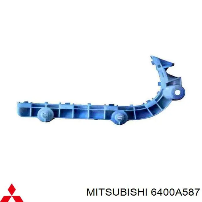 6400A587 Mitsubishi Consola externa esquerda do pára-choque dianteiro