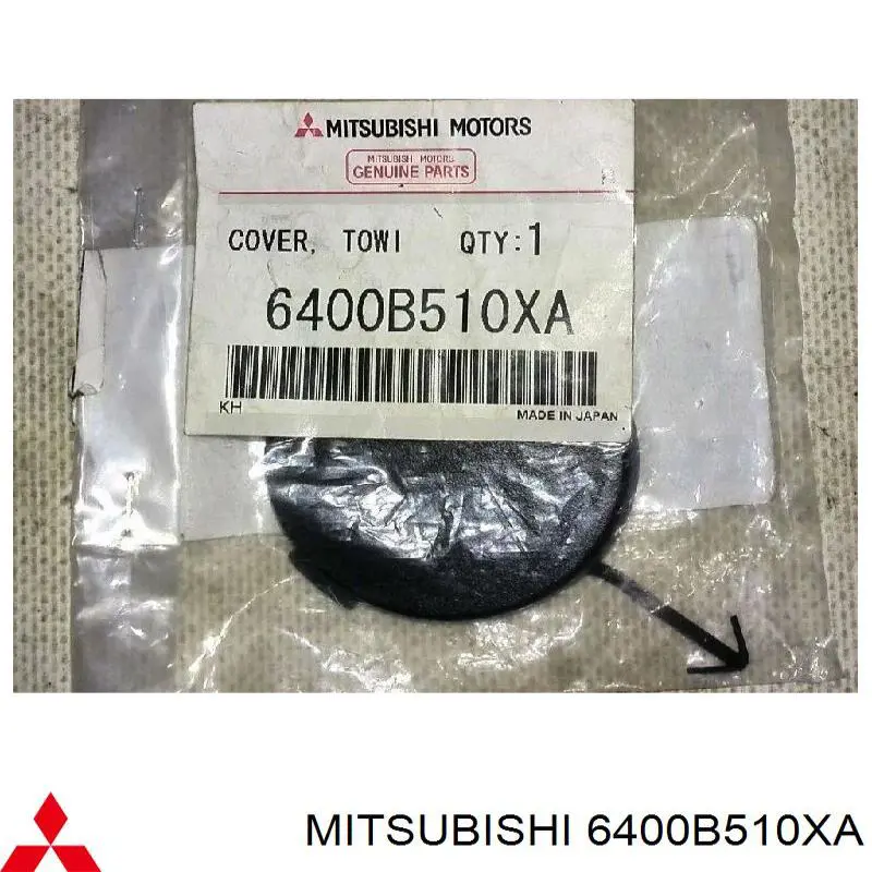 6400B510XA Mitsubishi Tampão dianteira do pára-choque do gancho de reboque
