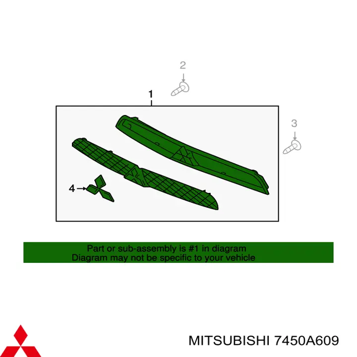 Compre 7450A609 Mitsubishi Grelha do radiador