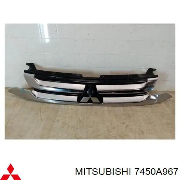 Grelha do radiador 7450A967 Mitsubishi