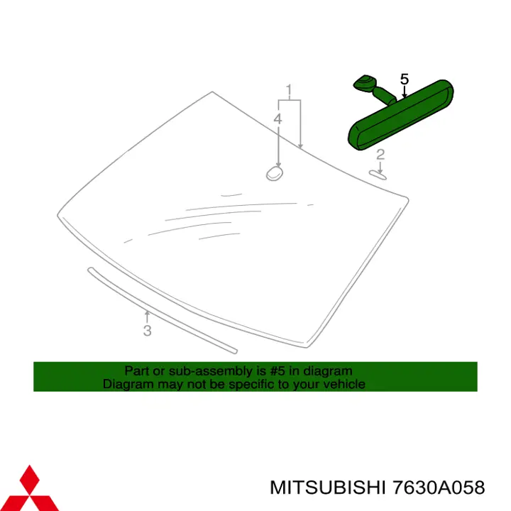 Compre 7630A058 Mitsubishi Espelho de salão interno