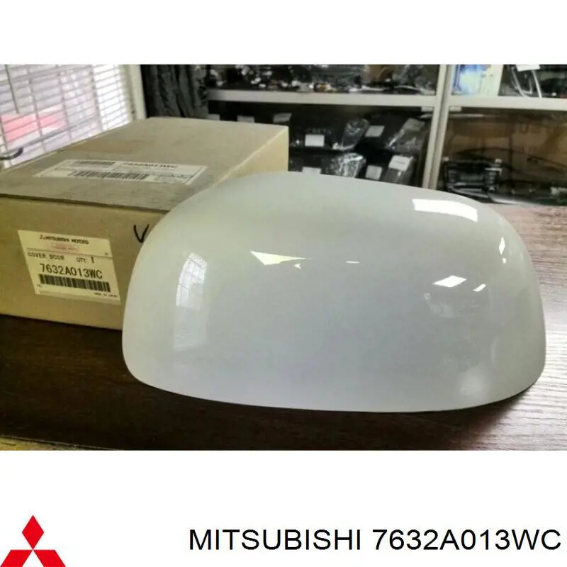 Compre 7632A013YA Mitsubishi Placa sobreposta (tampa) do espelho de retrovisão esquerdo