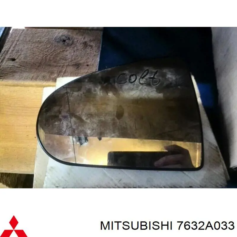 Compre 7632A033 Mitsubishi Elemento espelhado do espelho de retrovisão esquerdo