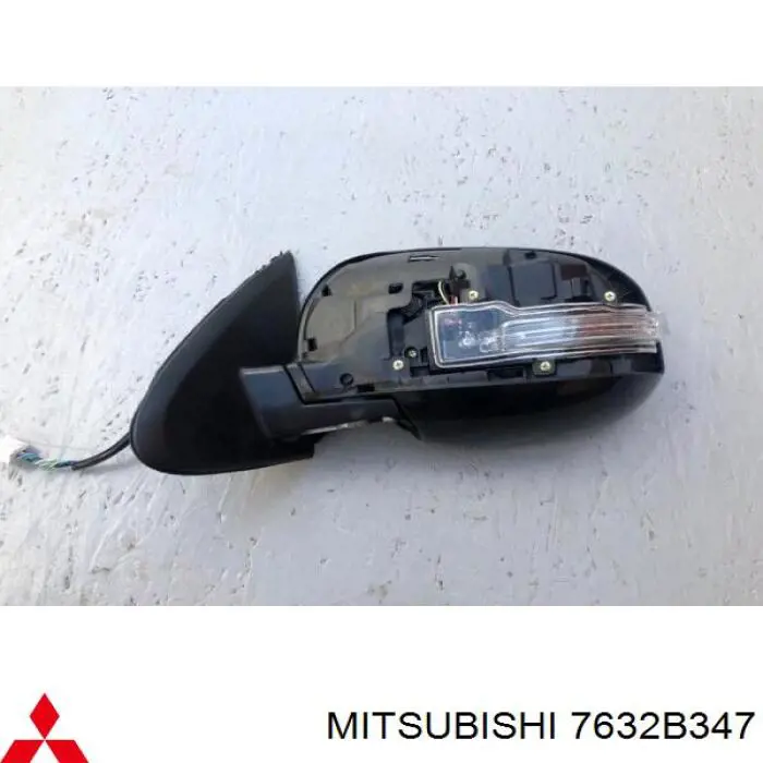 Espelho de retrovisão esquerdo Mitsubishi 7632B347
