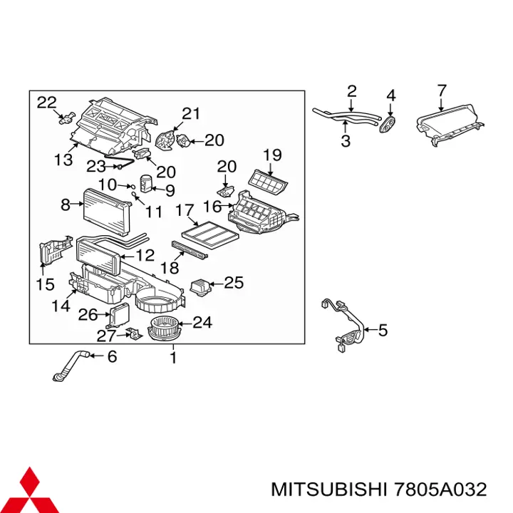  Mitsubishi 7805A032 preço, a partir de 5,32 USD