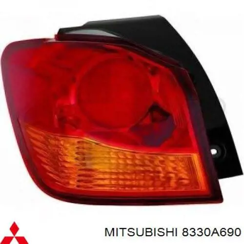 Compre 8330A690 Mitsubishi Lanterna traseira direita externa