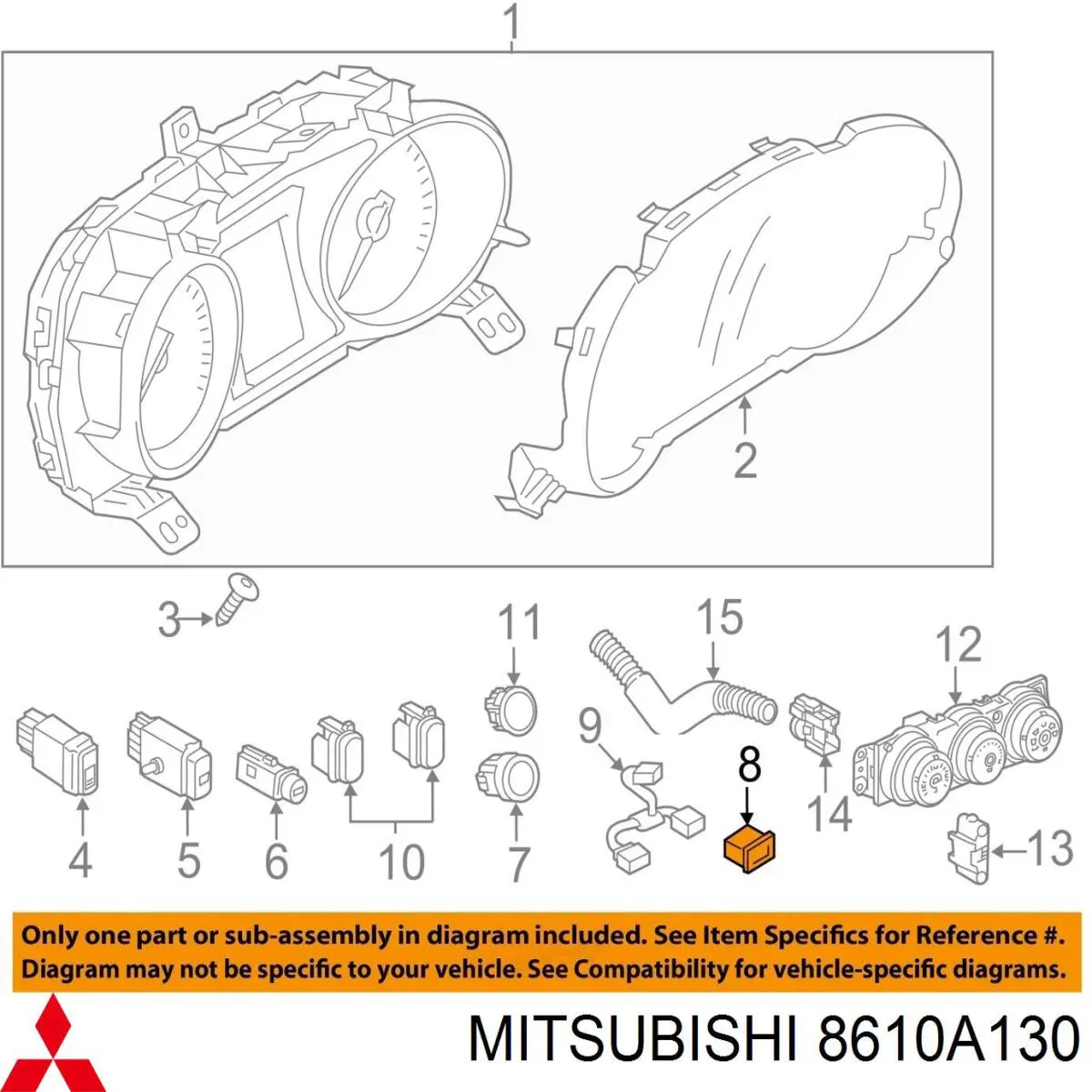  Mitsubishi 8610A130 preço, a partir de 57,89 USD