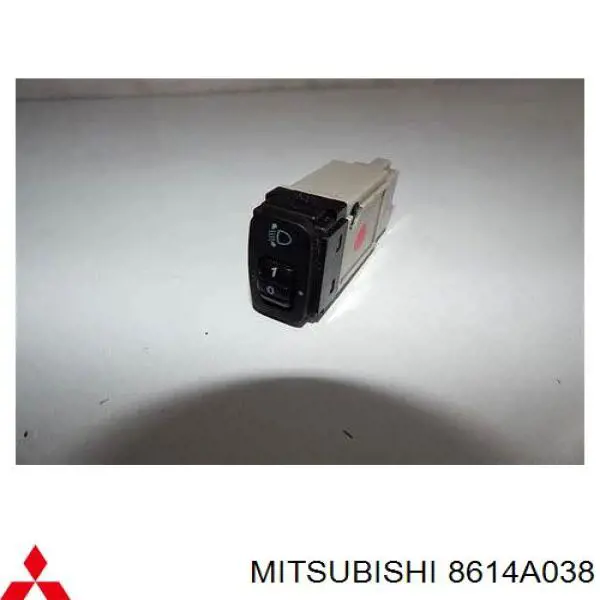 8614A038 Mitsubishi Botão (regulador) de corretor das luzes