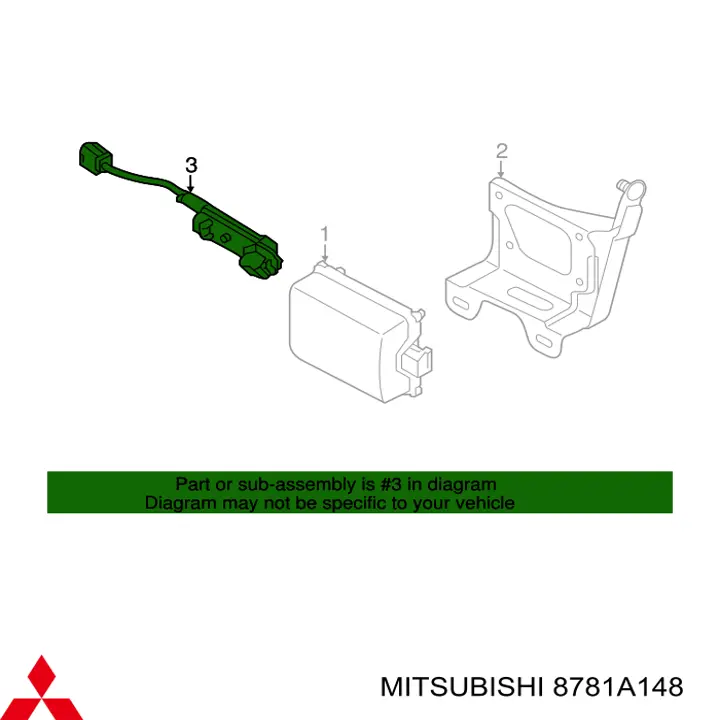 8781A148 Mitsubishi Câmara do sistema para asseguramento de visibilidade