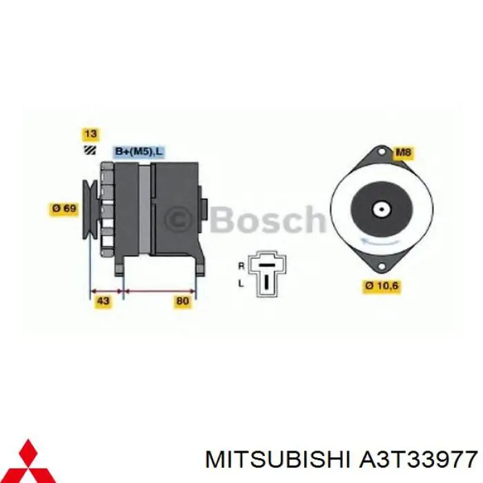 Gerador Mitsubishi A3T33977 preço, a partir de 267,47 USD