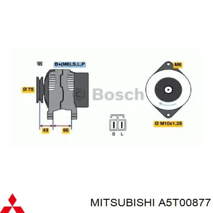 Gerador A5T00877 Mitsubishi