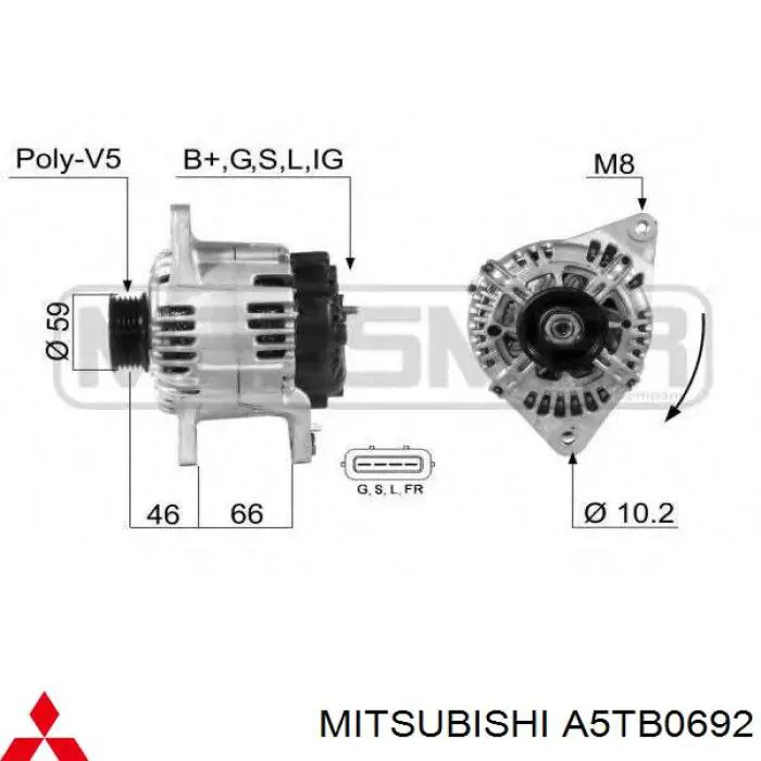 A5TB0692 Mitsubishi Gerador
