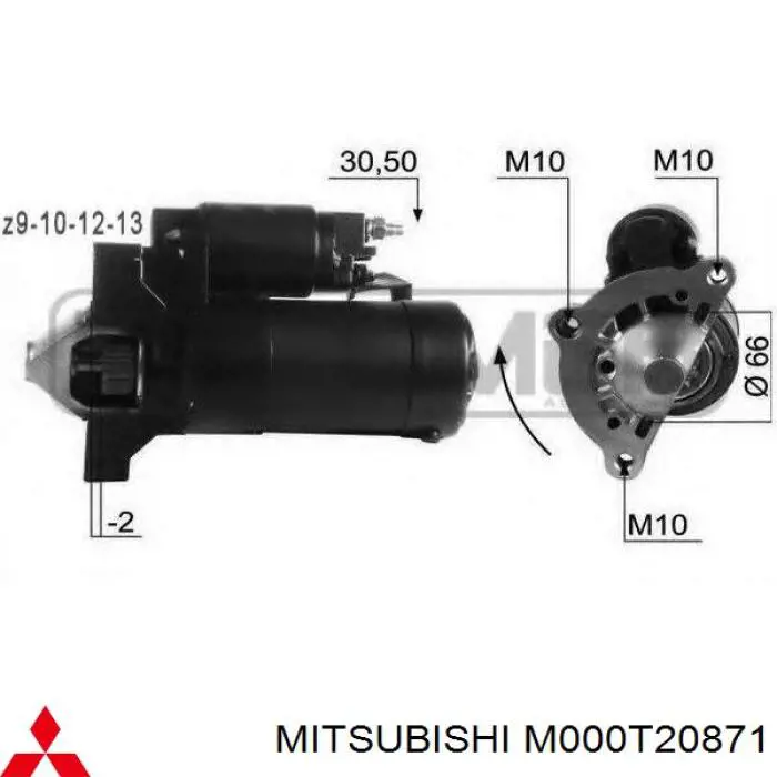 M000T20871 Mitsubishi Motor de arranco