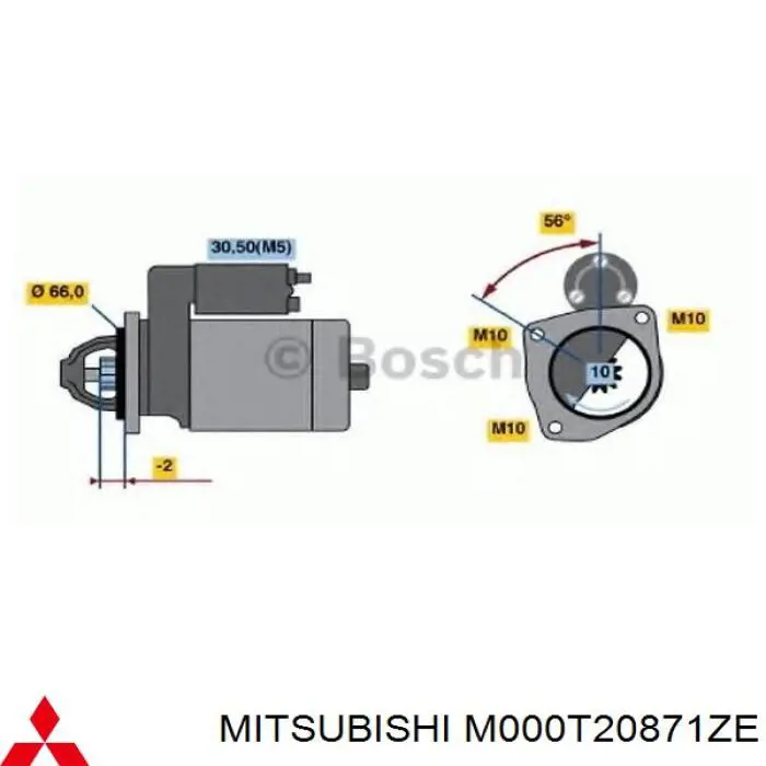 M000T20871ZE Mitsubishi Motor de arranco