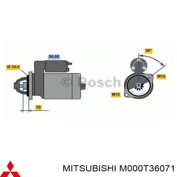 Compre M000T36071 Mitsubishi Motor de arranco