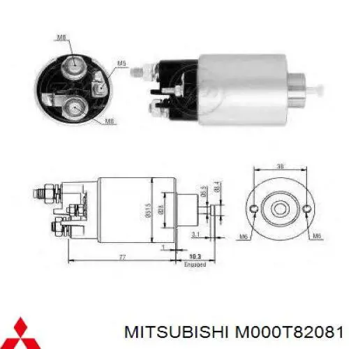 Motor de arranco Mitsubishi M000T82081