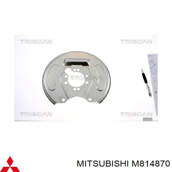 M814870 Mitsubishi Proteção esquerda do freio de disco traseiro
