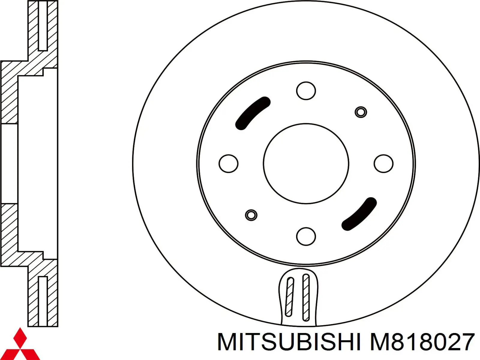 Compre M818027 Mitsubishi Disco do freio dianteiro