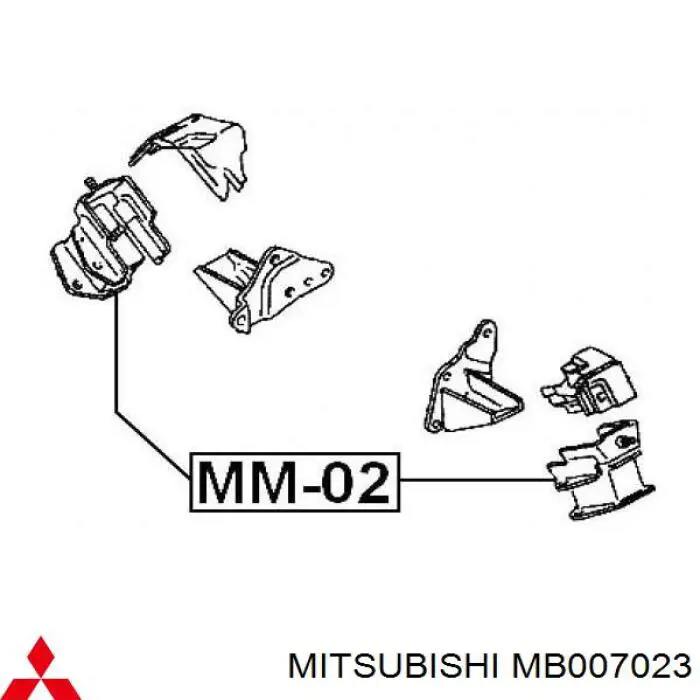 Coxim (suporte) esquerdo/direito de motor Mitsubishi MB007023 preço, a partir de 27,95 USD