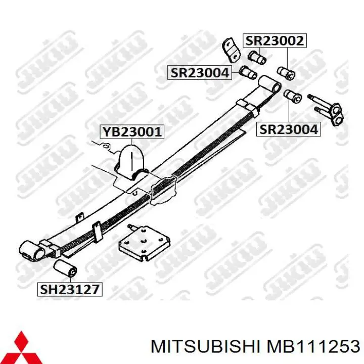 Grade de proteção da suspensão de lâminas traseira Mitsubishi MB111253 preço, a partir de 22,68 USD