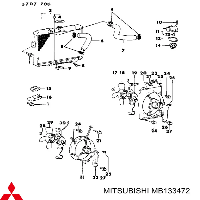  Mitsubishi MB133472 preço, a partir de  