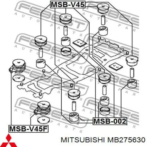 Compre MB275630 Mitsubishi Coxim de chassi (de fixação de carroçaria)