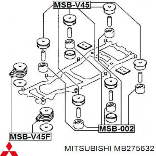 Coxim de chassi (de fixação de carroçaria) Mitsubishi MB275632 preço, a partir de 5,54 USD