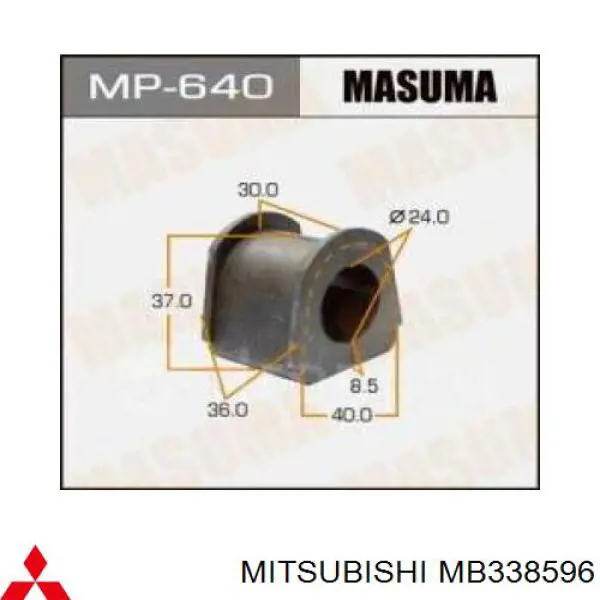 Bucha de estabilizador traseiro Mitsubishi MB338596 preço, a partir de 5,95 USD
