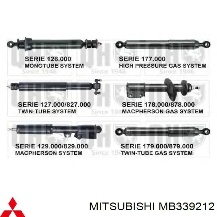 Compre MB339212 Mitsubishi Amortecedor traseiro