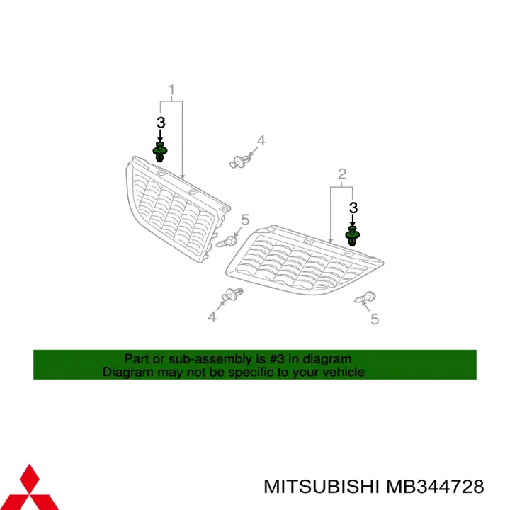  Mitsubishi MB344728 preço, a partir de  USD