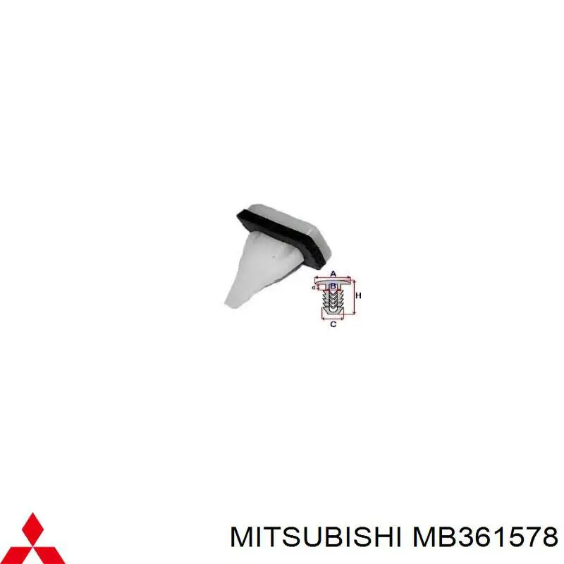 Cápsula (prendedor) de fixação de placas sobrepostas do acesso Mitsubishi MB361578 preço, a partir de 1,39 USD
