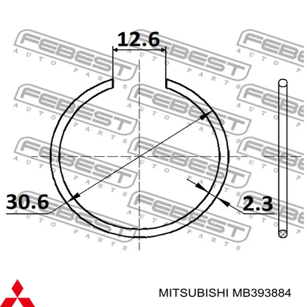 Anel de travagem de rolamento de cubo dianteiro Mitsubishi MB393884 preço, a partir de 2,74 USD