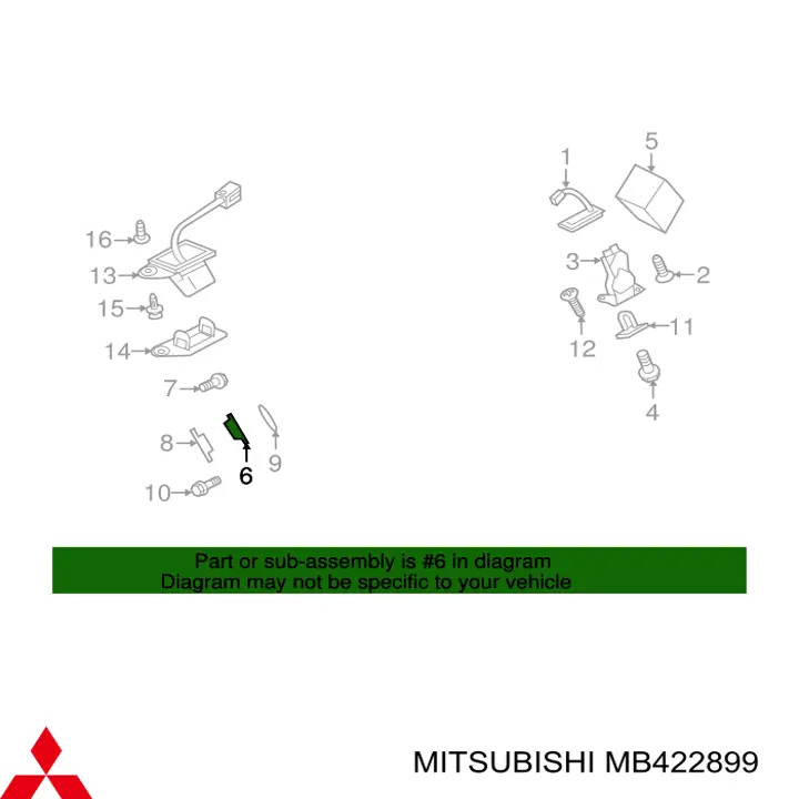  Mitsubishi MB422899 preço, a partir de 5,46 USD