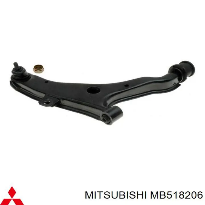 Compre MB518206 Mitsubishi Braço oscilante inferior direito de suspensão dianteira