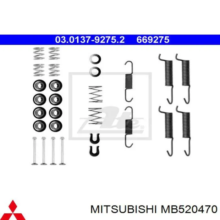 MB520470 Mitsubishi Kit de reparação do freio de estacionamento