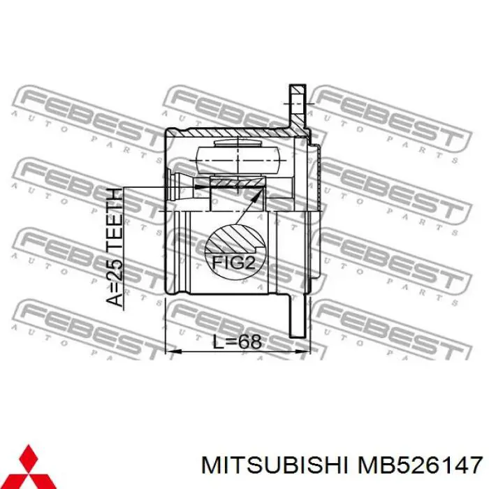Compre MB526147 Mitsubishi Junta homocinética externa dianteira direita