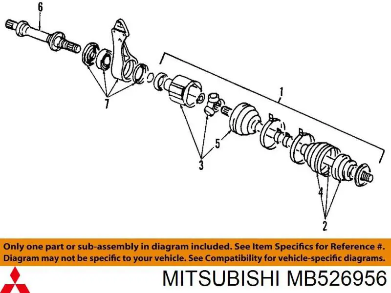 Rolamento do semieixo do eixo dianteiro Mitsubishi MB526956 preço, a partir de 53,05 USD