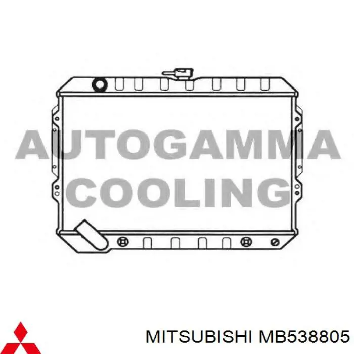 Radiador de esfriamento de motor Mitsubishi MB538805 preço, a partir de 158,01 USD
