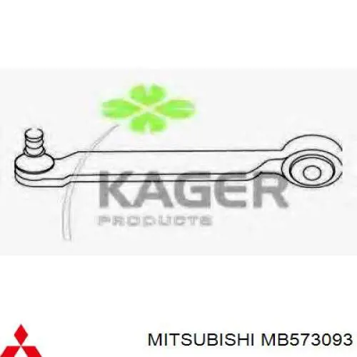 Compre MB573093 Mitsubishi Braço oscilante inferior esquerdo de suspensão dianteira