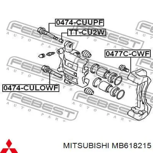 Compre MB618215 Chrysler Bucha de suporte do freio dianteiro
