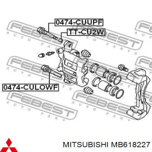 Compre MB618227 Mitsubishi Guia inferior de suporte dianteiro