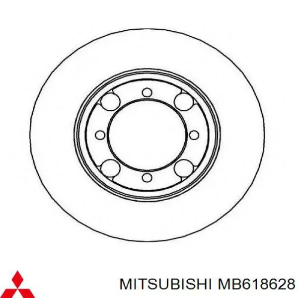 Disco do freio dianteiro MB618628 Mitsubishi